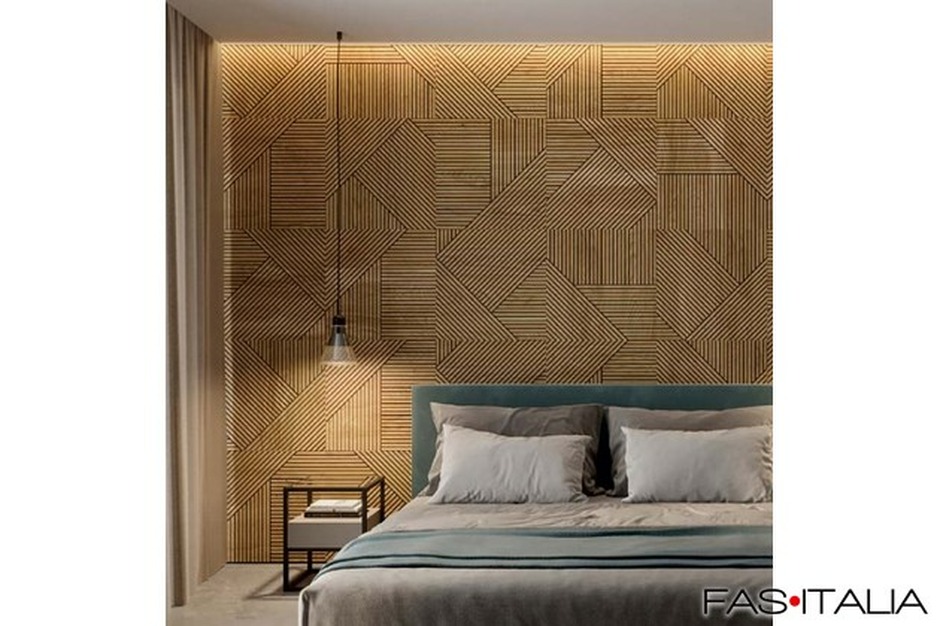 Pannello fresato in rovere da decorazione 60x60 cm
