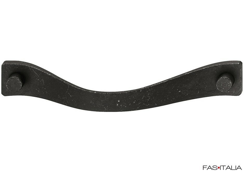 Maniglia nera ondulata ad arco passo 16 cm