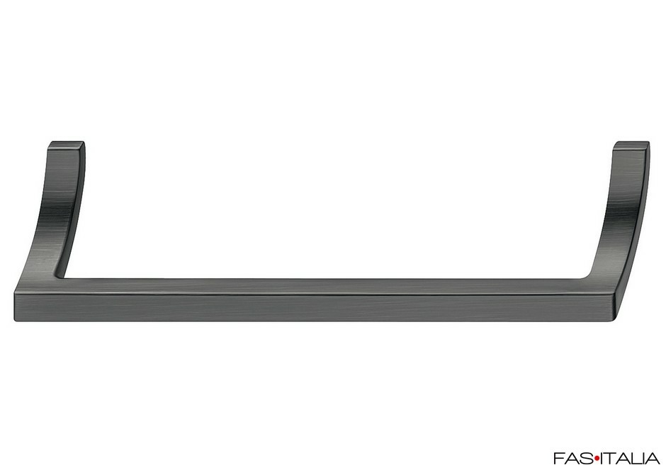 Maniglia nera a ponte abbassato passo 16 cm