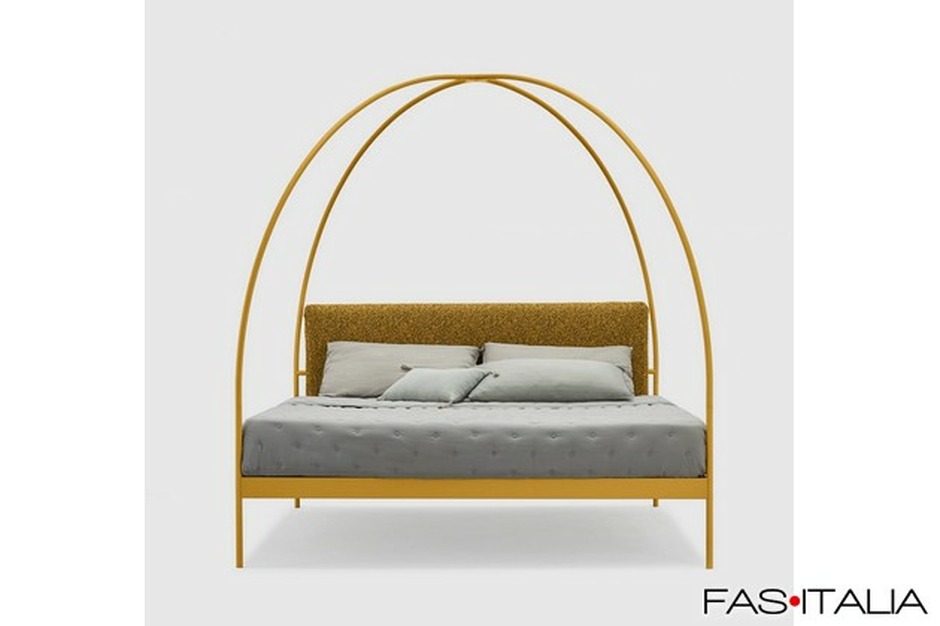 Letto a baldacchino a cupola in ferro battuto