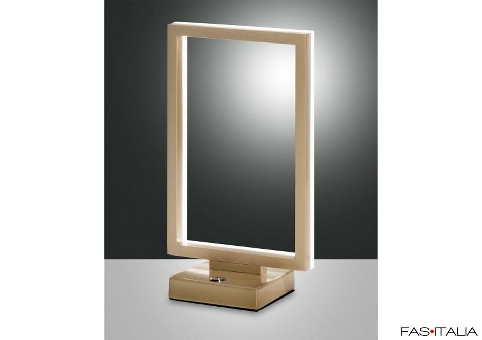 Lampada oro opaco in metallo e metacrilato