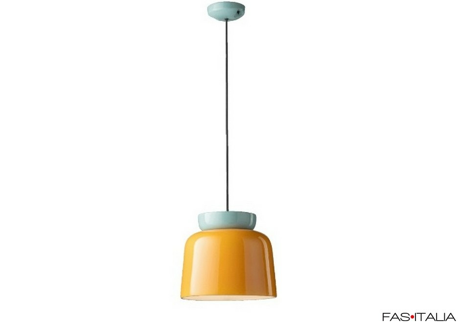 Lampada a sospensione in ceramica colorata