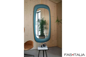 Specchio vetro fumè h 200 cornice rivestita
