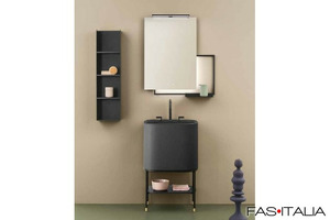 Arredo bagno con lavabo in pietra